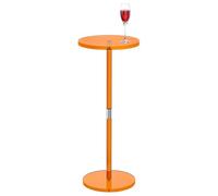 Table D'Appoint Ronde, Petite Table De Chevet Et Table Basse, Table D'Appoint Ronde avec PiéDestal Et Table d'angle Compacte pour Canapé (Type Martini)(Orange)