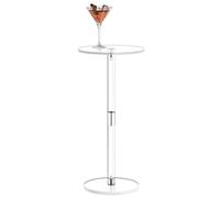 Table D'Appoint Ronde, Petite Table De Chevet Et Table Basse, Table D'Appoint Ronde avec PiéDestal Et Table d'angle Compacte pour Canapé (Type Martini)(Glass)