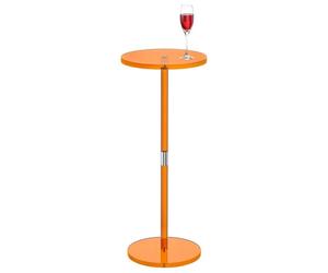 Table D'Appoint Ronde, Petite Table De Chevet Et Table Basse, Table D'Appoint Ronde avec PiéDestal Et Table d'angle Compacte pour Canapé (Type Martini)(Orange)