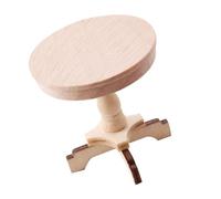 Table d'appoint ronde robuste en bois, idéale pour les jeux de simulation des enfants, meubles miniatures réalistes en bois