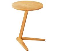 Table D'Appoint Ronde Style Milieu du SièCle pour Salle à Manger Et Salon, Mini Table Basse Couleur Noyer(Wood/A)