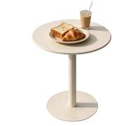 Table d'appoint ronde, table basse, table de bar à cocktails, table de petit-déjeuner et de salle à manger, pour l'intérieur et l'extérieur - Noir, blanc, or, bleu, vert, rouge(Blanc,60x60x72cm)