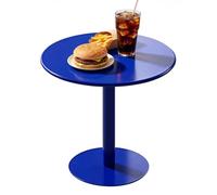 Table d'appoint ronde, table basse, table de bar à cocktails, table de petit-déjeuner et de salle à manger, pour l'intérieur et l'extérieur - Noir, blanc, or, bleu, vert, rouge(Bleu,60x60x72cm)