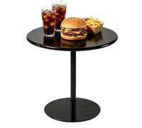 Table d'appoint ronde, table basse, table de bar à cocktails, table de petit-déjeuner et de salle à manger, pour l'intérieur et l'extérieur - Noir, blanc, or, bleu, vert, rouge(Noir,60x60x72cm)