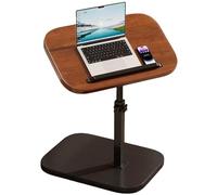 Table d'appoint rotative à 360° réglable en hauteur pour salon et chambre à coucher, finition noyer, table de canapé polyvalente pour la maison et le bureau