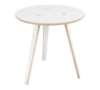 Tojo Table d'appoint Rund Ø50cm blanc H x Ø 50x50cm