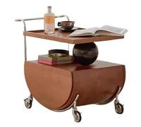 Table D'appoint Rustique Desserte de Restaurant, canapé, Table d'appoint, café Mobile, Salon en Bois, Maison, Petit Appartement, Balcon, thé Table De Bout pour Le Salon