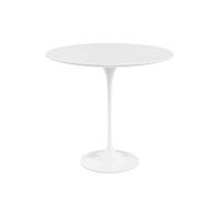 Knoll International Table d'appoint Saarinen Ø 41cm blanc structure blanche