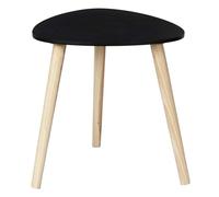 Table d'Appoint Scandinave "Shelly" 38cm Noir & Naturel