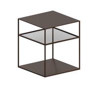 Table d'appoint Slim Irony Triplet 40x40cm avec grillage en métal LxWxH 40x40x46cm