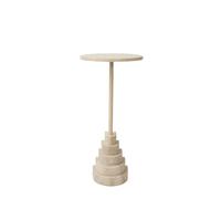 Table D'appoint SOLUM H67 Sable clair/Travertin