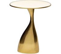 Kare Spacey Table d'appoint Design dorée Diamètre 36 cm Table de Salon, Table de Chevet, Table d'appoint Ronde, fabriquée à la Main, 46 x 36 x 36 cm (H x l x P)