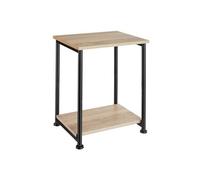 Table basse - TECTAKE - Table d'appoint YONKERS en bois et acier 38,5 x 30 x 51,5 cm - Bois clair/Chêne sonoma
