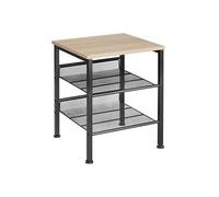 Table basse - TECTAKE - Table d'appoint LINCOLN en bois MDF et acier 40,5 x 40 x 50,5 cm - Bois clair/Chêne sonoma