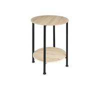 Table basse - TECTAKE - Table d'appoint BALLINA en bois MDF et acier 45 x 64 cm - Bois clair/Chêne sonoma
