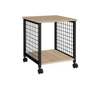 Table basse - TECTAKE - Table d'appoint cubique GARY en bois et acier 40 x 40 x 48 cm - Bois clair/Chêne sonoma