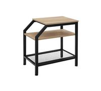 Table basse - TECTAKE - Table d'appoint PLYMOUTH en bois MDF et acier 36,5 x 58,5 x 59,5 cm - Bois clair/Chêne sonoma