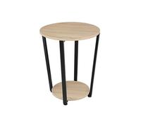 Table basse - TECTAKE - Table d'appoint SWINDON en bois MDF et acier 50 x 62,5 cm - Bois clair/Chêne sonoma