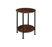 Table basse - TECTAKE - Table d'appoint BALLINA en bois MDF et acier 45 x 64 cm - Bois foncé
