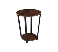 Table basse - TECTAKE - Table d'appoint SWINDON en bois MDF et acier 50 x 62,5 cm - Bois foncé