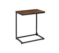 Table basse - TECTAKE - Table d'appoint CARDIFF en bois MDF et acier 55,5 x 35 x 67 cm - Bois foncé