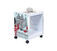 AltoBuy ISLA - Table d'Appoint sur roulettes Motif Londres
