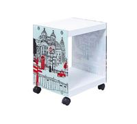 AltoBuy ISLA - Table d'Appoint sur roulettes Motif Londres