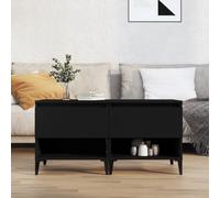 vidaXL Tables d'appoint 2 pcs Noir 50x46x50 cm Bois d'ingénierie