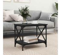 vidaXL Table d'appoint Chêne noir 55×38×45 cm – Bois d'ingénierie, moderne et compacte pour salon