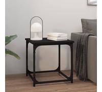 Bijzettafel 40x40x40 cm bewerkt hout zwart823287