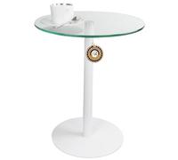 Table d'appoint, table basse, table à fleurs, Johanna en blanc mat, différentes tailles (diamètre 40 x hauteur 60 cm)