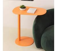 Table d'appoint. Table d'appoint Ovale Moderne for canapé et lit, Table Basse Ronde élégante for Salon et Chambre(21" l X 15" w X 19.5",Orange)