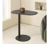 Table d'appoint. Table d'appoint Ovale Moderne for canapé et lit, Table Basse Ronde élégante for Salon et Chambre(21" l X 15" w X 19.5",Black)