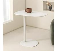 Table d'appoint. Table d'appoint Ovale Moderne for canapé et lit, Table Basse Ronde élégante for Salon et Chambre(21" l X 15" w X 19.5",White)