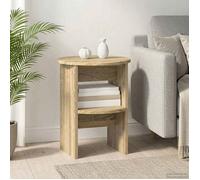 Table d'appoint - table de complement - gueridon Vidaxl Meuble d'appoint Chêne Sonoma Ø40 x 50 cm Bois d'ingénierie