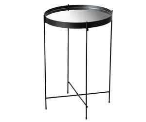 Table d'appoint table décorative noir table de salon en métal table porte-fleurs moderne noir, fer, LxlxH 37,5x37,5x60 cm