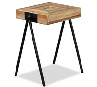 Table d'Appoint Teck Massif de Récupération Table Auxiliaire Support vidaXL