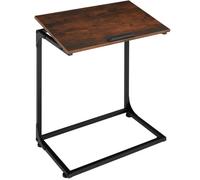 TABLE D'APPOINT - TECTAKE - Table d’appoint RUSTON en Bois et Acier 55 cm x 35 cm x 665 cm - Bois Foncé