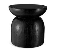Table d'appoint - TECTAKE - table d'appoint ronde ANISA Chubby-Design surface brillante résistante aux intempéries - Noir