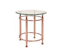 Table d'appoint teinte cuivre, Dim : H52 x Ø50 cm --