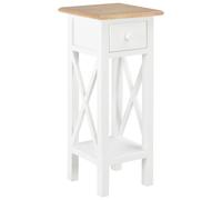 Table d'Appoint Tiroir Blanc Chambre Table de Chevet Table de Nuit vidaXL