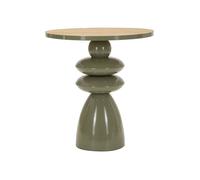 Table d'Appoint Totem en Métal ""Pila"" 49cm Vert