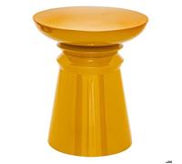Atmosphera Table d'appoint Jaya totem métal jaune moutarde D38cm