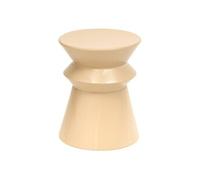 Table d'appoint Totem Maya Acier D. 35.5 x H. 45 cm Beige