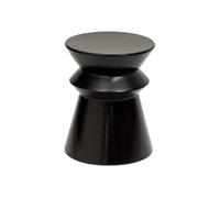 Table d'appoint Totem Maya Acier D. 35.5 x H. 45 cm Noir