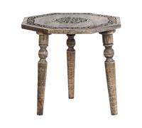 Table d'Appoint Traditionnelle Ronde 48 x 48 cm Meubles de Salon Bois de Ma