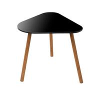 Table d'Appoint Triangulaire en Bois Noir - 43 x 38 cm - Table Basse Décorative Avec 3 Pieds - Tabouret à Fleurs - Support Pour Plantes - Rectangulaire