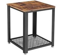 Table d'Appoint VASAGLE avec Structure en Métal Brun Rustique LET41X Marron rustique G