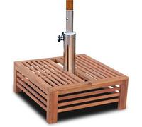 vidaXL Table d'appoint Couverture de support de parasol en bois d'acacia massif 62x62x25 cm Marron