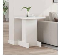 Table d'appoint - VIDAXL - Guéridon - Blanc - Bois d'ingénierie - Grand espace de rangement